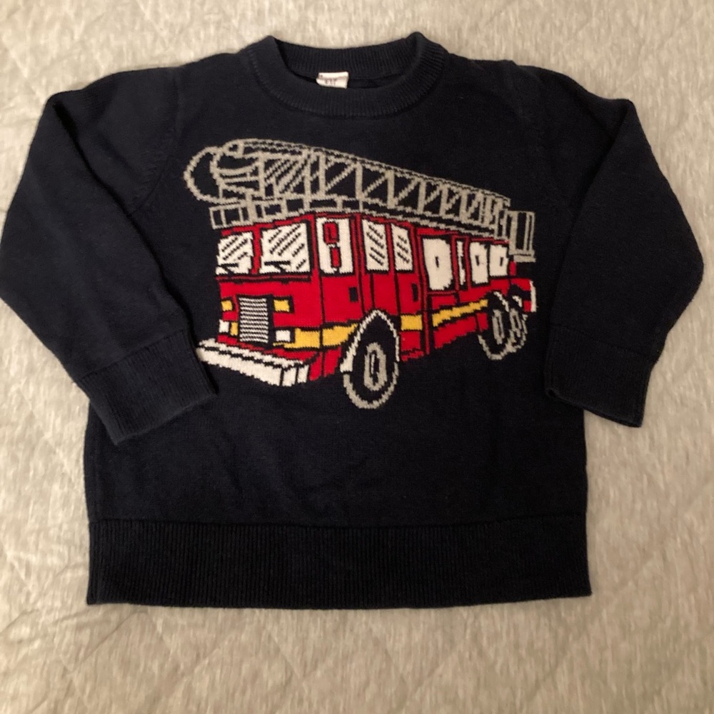 Toddler Boys Size 3T Firetruck Sweater GAP